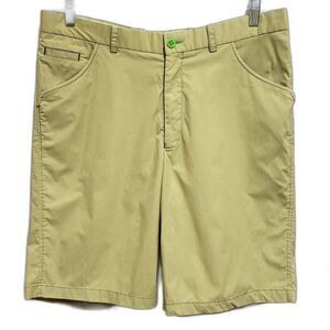 Betenly Shorts Mens Sz 36 Wheat Flat Front Golf Casual Pockets Wheat Bellingham